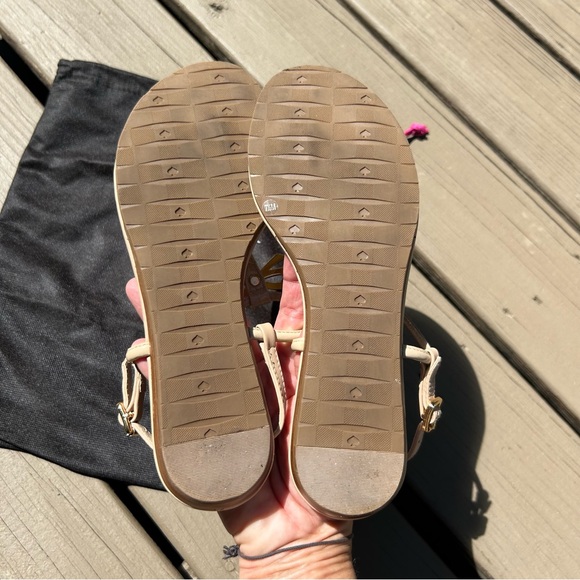 Kate Spade “Tracie” Bow Sandals in Natural Khaki | Size 7.5 | With Dust Bag - Picture 8 of 9